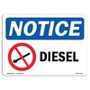 Signmission Safety Sign, OSHA Notice, 18" Height, 24" Width, Aluminum, NOTICE Diesel Sign, Landscape OS-NS-A-1824-L-15412